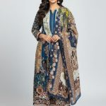 Premium Quality Pure Swis Cotton Printed Three Pieces RBL 16