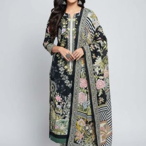 Premium Quality Pure Swis Cotton Printed Three Pieces RBL 32