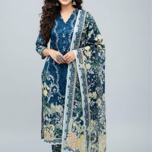 Premium Quality Pure Swis Cotton Printed Three Pieces RBL 55