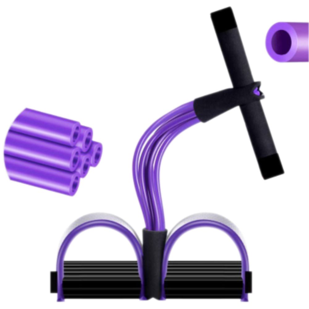Pull Reducer Body Fitness Trimmer 4 Powerful Resistance Band Gym,Yoga Sports Exercise Equipment - Image 2