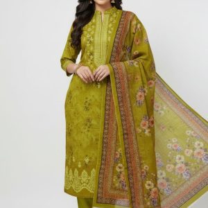 Pure Cotton Premium Quality Printed Three Pieces Salwar Kameez Tex One A&Z BD 3707 Y