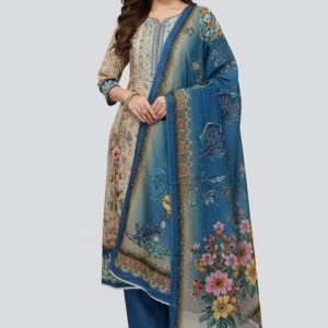 Pure Cotton Premium Quality Printed Three Pieces Salwar Kameez AK Studio D 4809