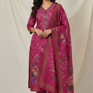 Pure Cotton Premium Quality Printed Three Pieces Salwar Kameez Tex One BD 3708 R