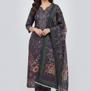 Pure Cotton Premium Quality Printed Three Pieces Salwar Kameez Tex One BD 3708 B