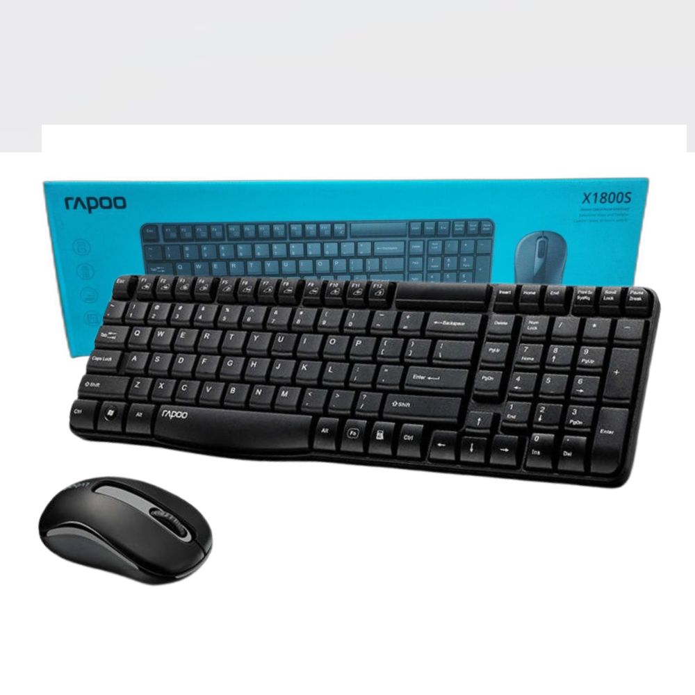 Rapoo X1800S Wireless Optical Mouse & Keyboard Combo - Image 2