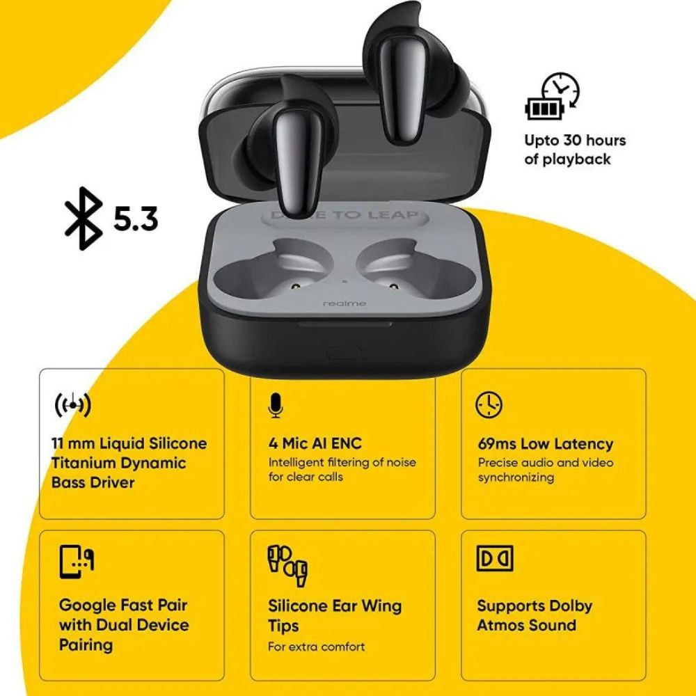 Realme Buds Air 3S Bluetooth 5.3 Wireless Earbuds - Image 2