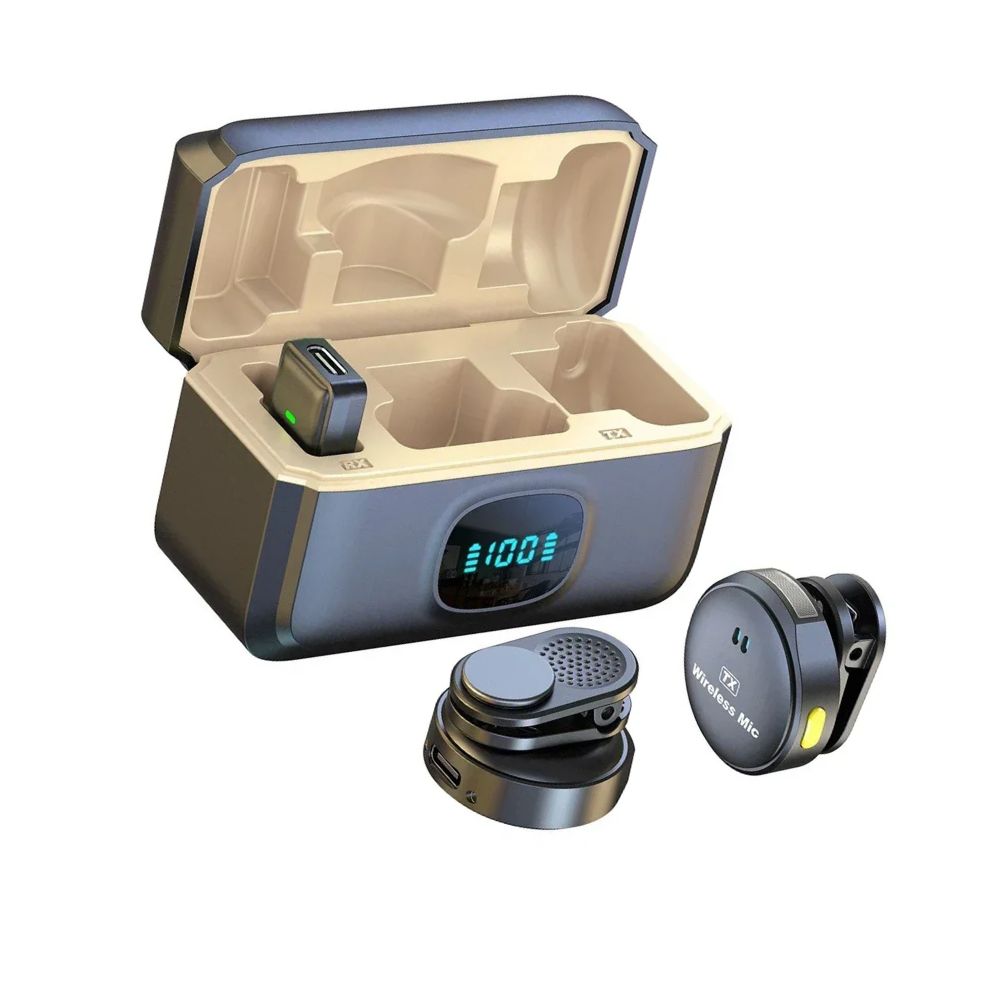 SX21 Wireless Dual Lavalier Microphone – 2.4GHz Active Noise Cancelled Mini Microphone - Image 2