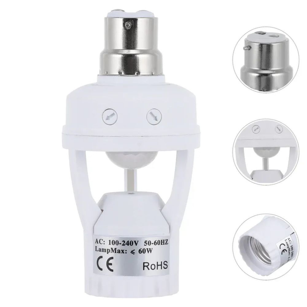 Smart Motion Infrared Sensor Light Bulb Holder E27 / B22 Automatic LED Switch AC 110V 220V - Image 2