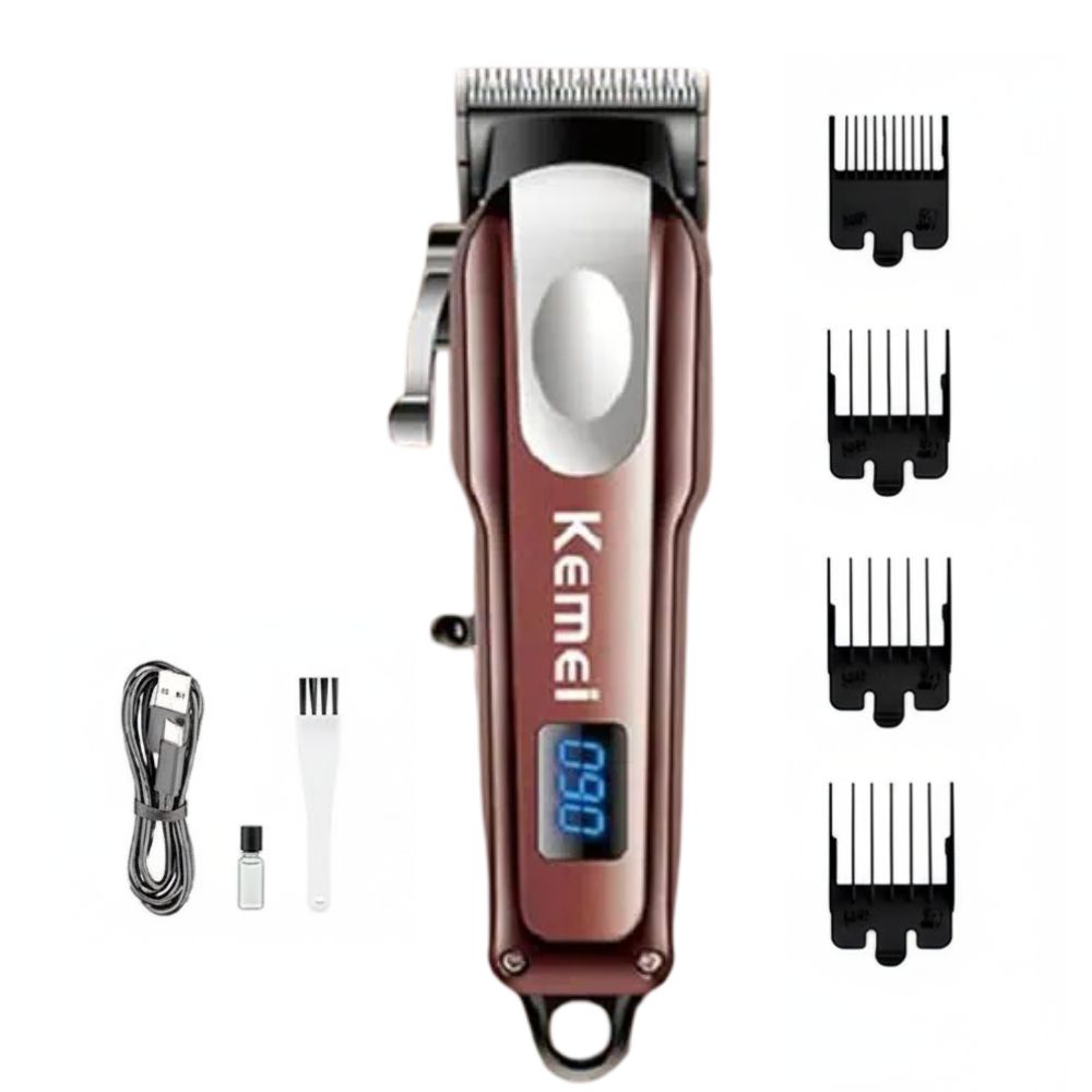 Kemei KM-233 Professional Rechargeable Hair Clipper Beard Trimmer - Image 4