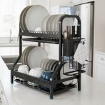 2-Tier Kitchen Storage Shelf Dish Drying Rack Holder