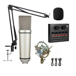 U87 Model Condenser Microphone with V8 Live Sound Card Combo Package