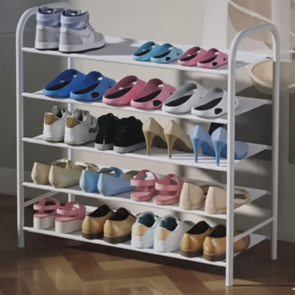 Unique Simple Lifestyle Stainless Steel Premium 5 Layer Shoe Rack - Image 2