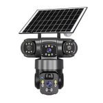 V380pro 2 Lens 6MP 4G SIM Card Solar Camera with 8000mAh Battery