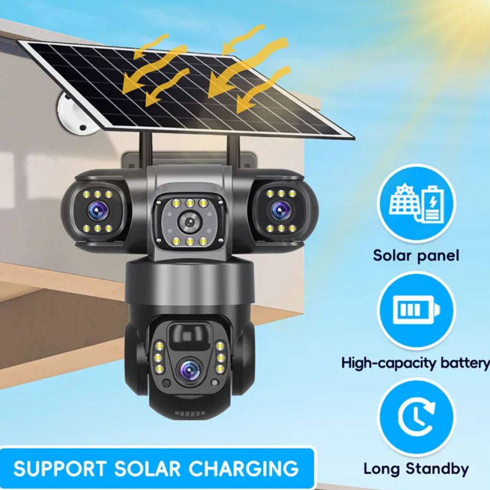V380pro 2 Lens 6MP 4G SIM Card Solar Camera with 8000mAh Battery - Image 4