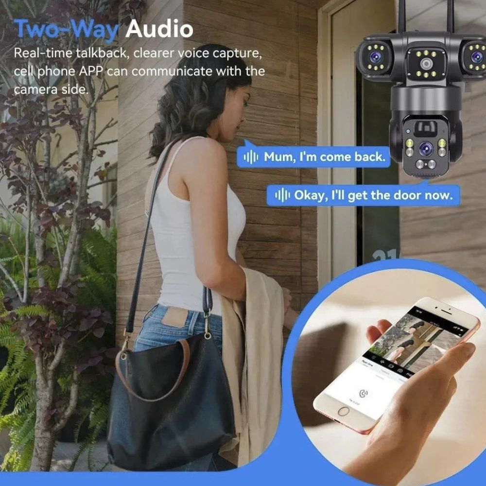 V380pro 2 Lens 6MP 4G SIM Card Solar Camera with 8000mAh Battery - Image 7