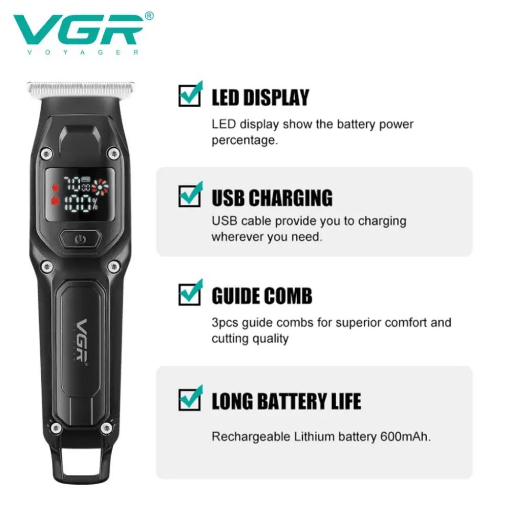 VGR V-964 Rechargeable Hair Clipper and Beard Trimmer - Image 3