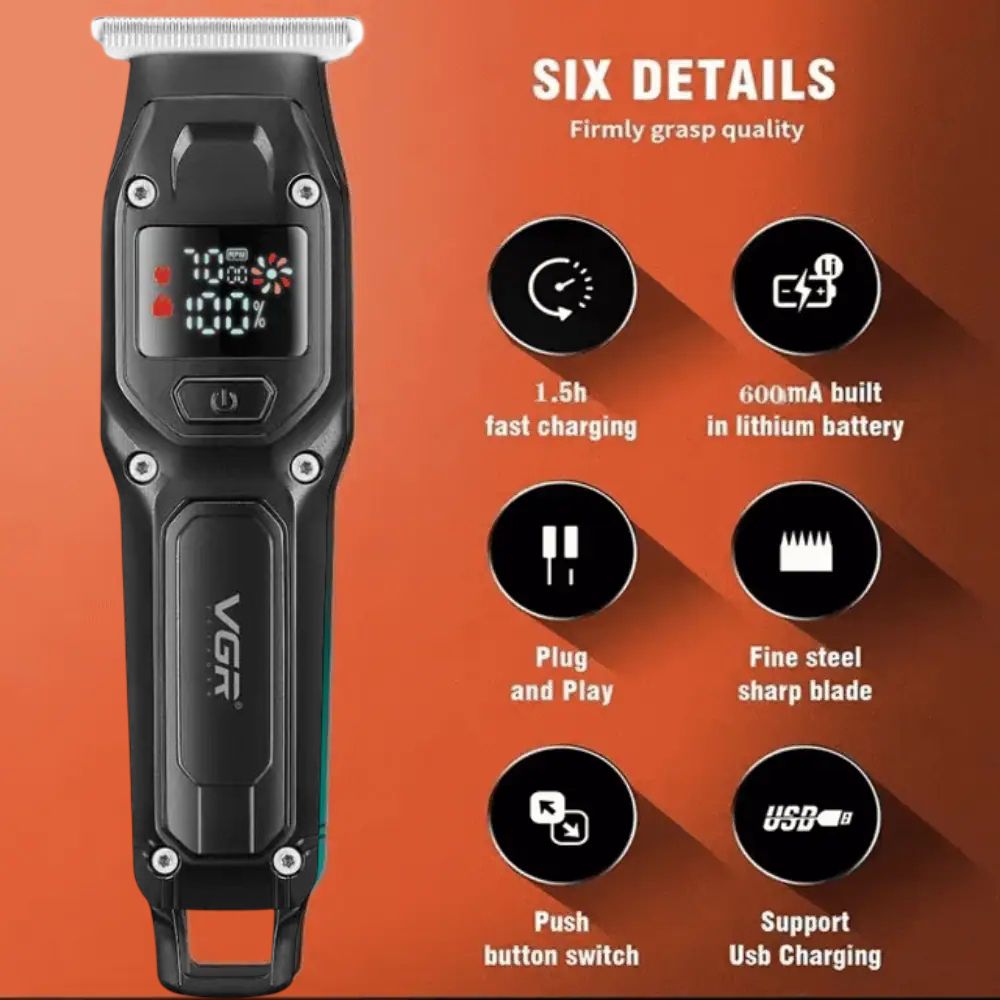 VGR V-964 Rechargeable Hair Clipper and Beard Trimmer - Image 4