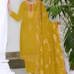 Vivek Fashion Style Premium Quality Salwar Kameez Golden Color