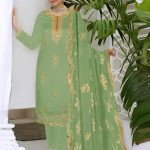 Vivek Fashion Style Premium Quality Salwar Kameez Green Color