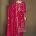 Exclusive Embroidered Three-Piece Pink Color Sawar Kameez