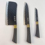 Xin Jiayuan 3PCS Diamond Pattern Stainless Steel Kitchen Knives Set