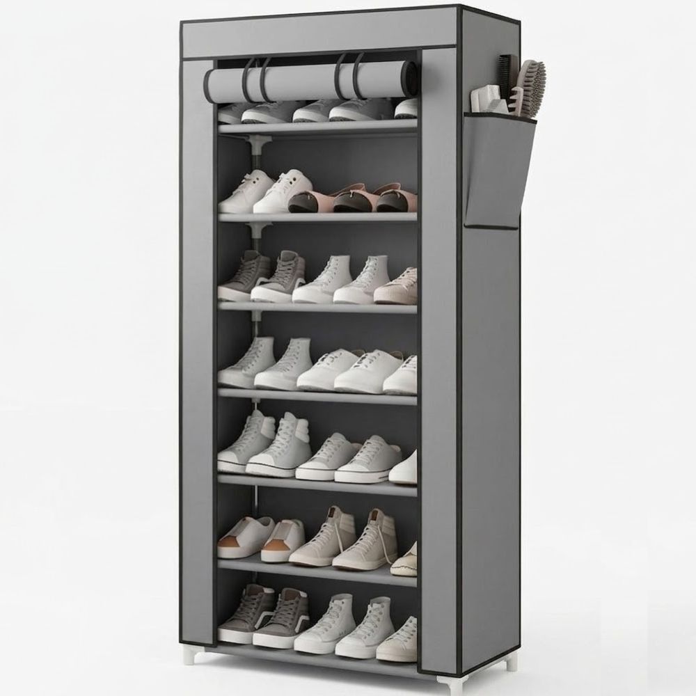Zipper Type Portable 8 Layer Simple Shoe Rack - Image 2