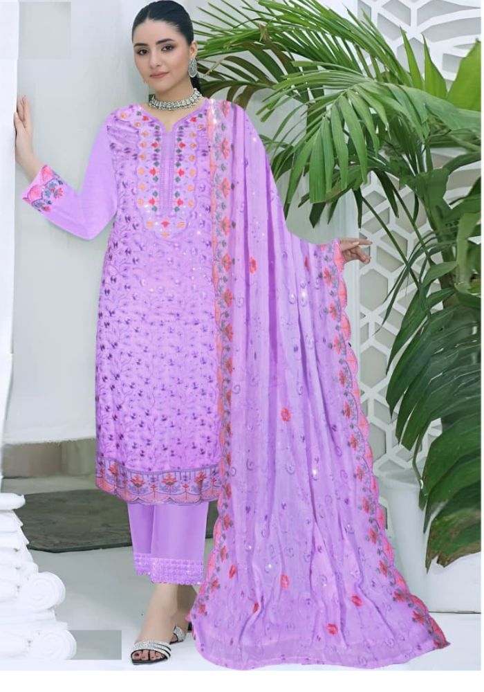 Johra Style Premium Party Wear Light Magenta Color Dress