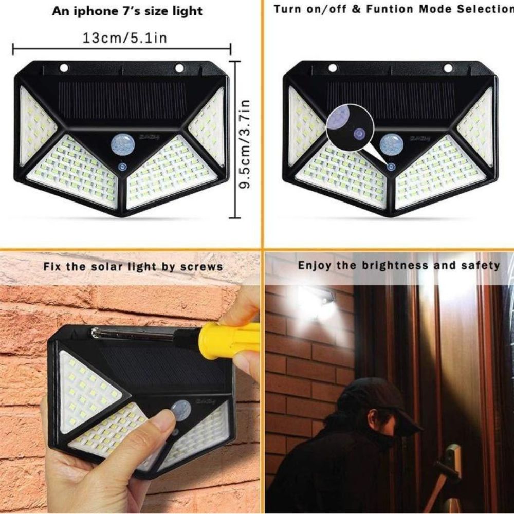100 LED 4 Surface Solar Light - Image 4