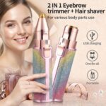 2-in-1 Lady Shaver Flawless Eyebrow Trimmer