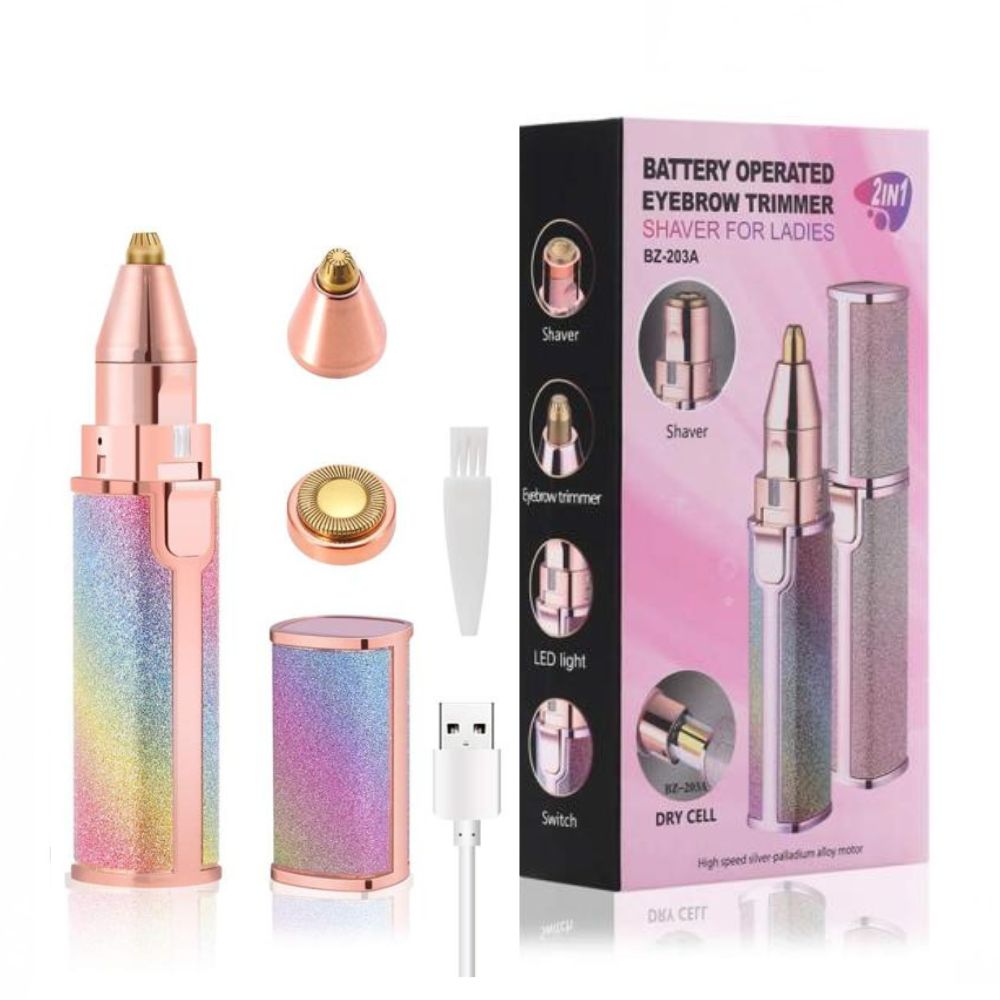 2-in-1 Lady Shaver Flawless Eyebrow Trimmer - Image 2