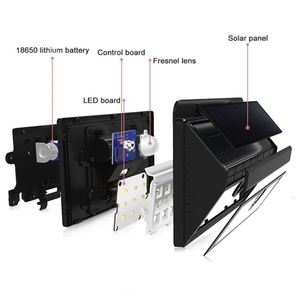 30 LED Motion Sensor Wall Solar Light Waterproof Security Lamp - Image 2