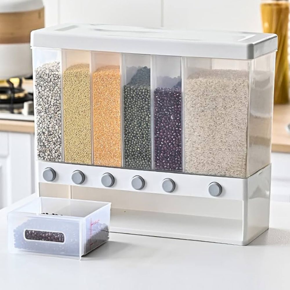 6-in-1 Grain & Rice Dispenser Container 10kg