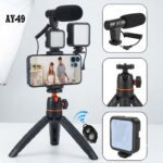 AY-49 remote control Video Kits LED Fill Light Mini Tripod With Microphone