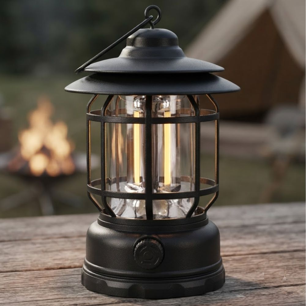 Portable Camping Lantern LED Camping Lamp Vintage - Image 2