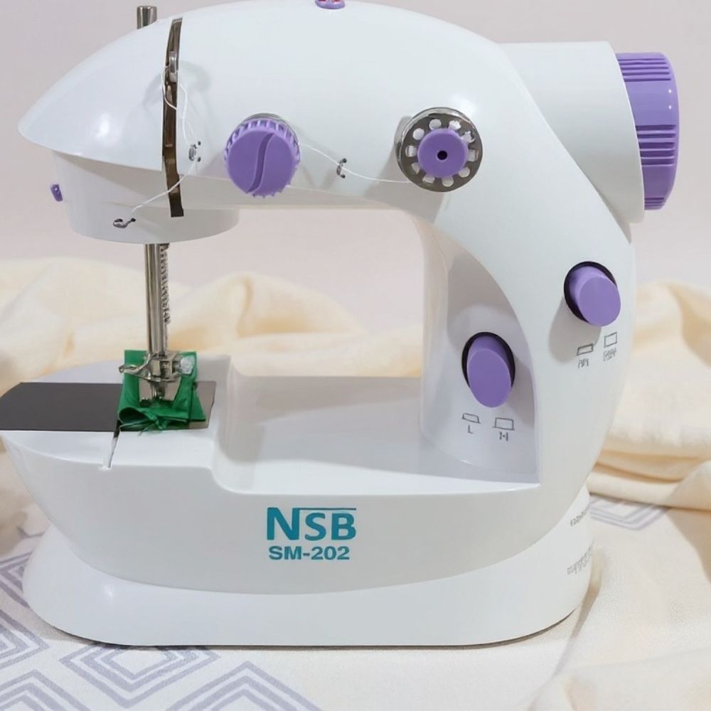 Portable Mini Sewing Machine - White PP - Image 2