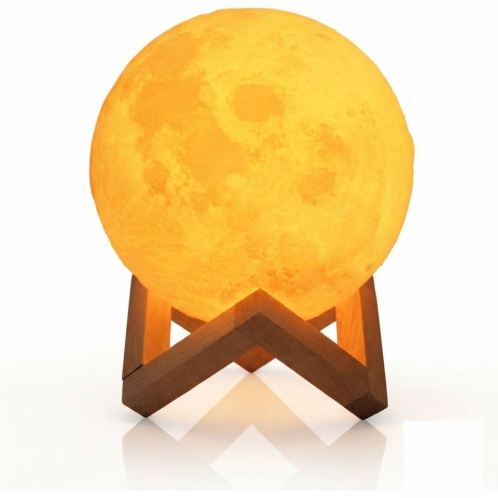 Remote control Moon Light with Wood Stand & Touching