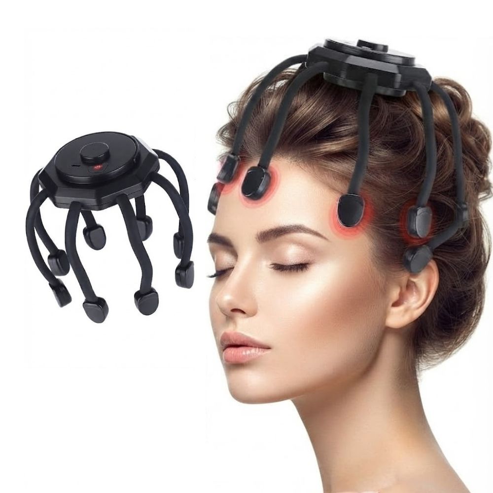 Riveira Electric Head Massager – 360° Scalp Therapy & Stress Relief Device