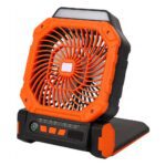 Solar Powered Portable 10000Mah Rechargable Camping Powerbank Fan