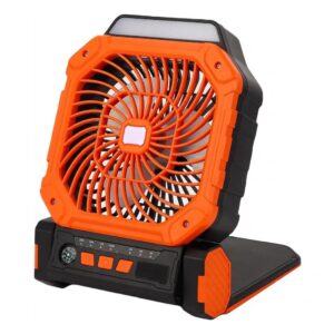 Solar Powered Portable 10000Mah Rechargable Camping Powerbank Fan