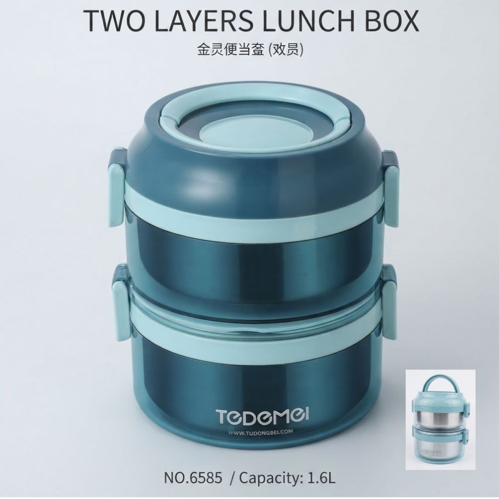 Tedemei Double‑Layer Stainless Steel Lunch Box